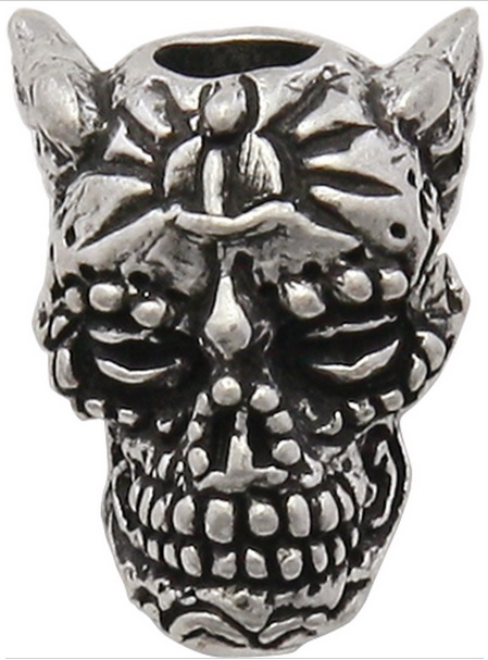 Schmuckatelli Aquilo Sugar Skull Pewter Bead SMUKAP