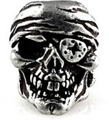 SMUKOJP One-Eye Jack Skull Bead Pewter