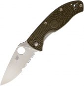 Spyderco Ex Tenacious LTW PLNSerr OD Green C122PSOD