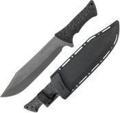 Schrade SCHF45 Fixed 10.25 Gray Blade Rubber Handle