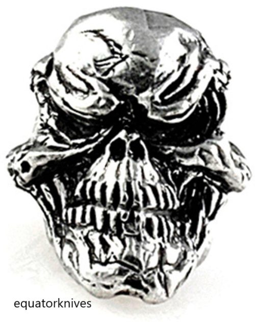 SMUKGP Schmuckatelli Co Grins Skull Bead Pewter