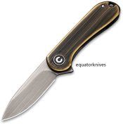 CIVC18062Q1 Civivi Mini Elementum Framelock Brass