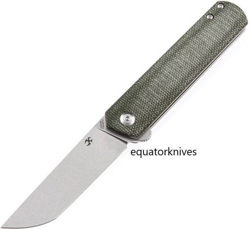 KT2020T2 Kansept Knives Foosa Folder Green Micarta Tanto