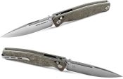 RS7651GM Real Steel Huginn Slide Lock Green Micarta VG-10