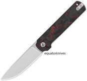 QS144D QSP Knife Lark Linerlock Red/Blk CF