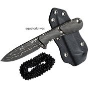 CIVC23010DS1 Civivi Mini Elementum Fixed Blade Damascus Green Canvas Micarta