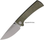 EKC101SSGN EIKONIC RCK9 Linerlock OD Green D2 Green Canvas Micarta