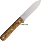 BRI273 Brisa Kephart 115 Curly Birch Fixed Blade