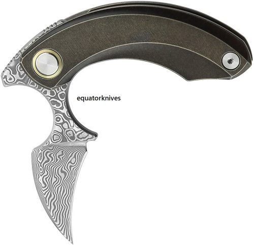 BTKT2103J Bestech Knives Strelit Framelock Damascus Bronze