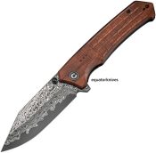CIVC23055DS1 Civivi Tacticorix Linerlock Wood Damascus