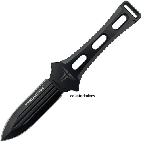 TKF205BK Takumitak Hidden Anger Fixed Blade Black TiNi Coated D2 Tool Steel Spear Point Blade