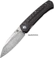 ATZ1839GDCF Artisan Centauri Framelock CF Damascus, Titanium Back Handle