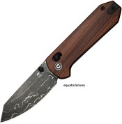 C23073BDS1 Civivi Yonder Damascus Guinourtia Wood Handle