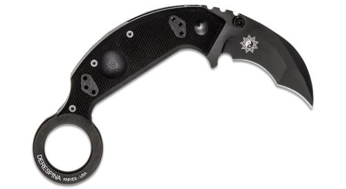 FOX590 FOX Derespina Folding Karambit N690 Black Blade G10 Handles Liner Lock