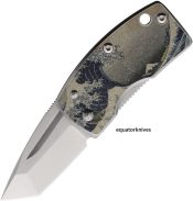 GS11604T G Sakai Money Clip Framelock Tanto VG10 Blue Wave