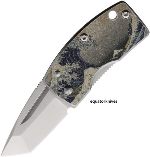 GS11604T G Sakai Money Clip Framelock Tanto VG10 Blue Wave