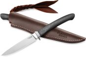 LSTAG1CF Lionsteel AGO Fixed Blade Carbon Fiber Bohler M390 Titanium Guard
