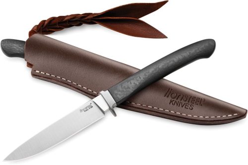 LSTAG1CF Lionsteel AGO Fixed Blade Carbon Fiber Bohler M390 Titanium Guard