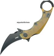 KUB298H Kubey Rogue Karambit Blackwash Ultem