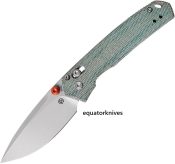 VOSA2305 Vosteed Mini Psyop Crossbar Lock Elmax Blade Norplex UltreX Teal Micarta Handle