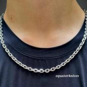 Kalung stainless steel anti karat panjang 58 cm diameter 6mm