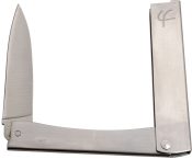 FRD3F Fred Perrin Le Trifolder 440C Plain Blade, Stainless Steel Handles