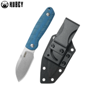 KUB455A Kubey Microburst Fixed Blade Blue Micarta